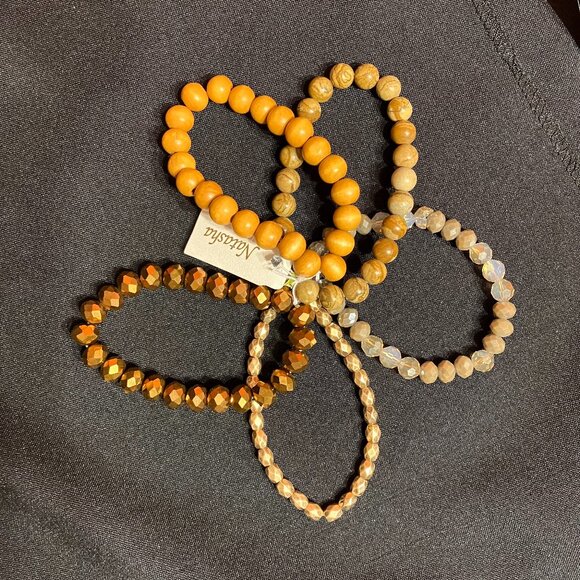 Natasha Stretchy 5 Bead Bracelets - Picture 1 of 4